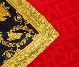 Versace 'I Love Baroque' beach towel, red RED VERS22BEA868RED