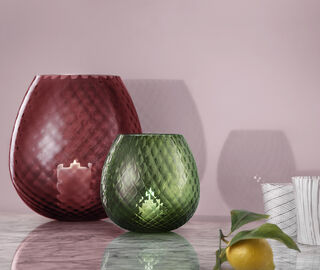 NasonMoretti 'Macram&eacute;' candle holder, extra large, soraya green GREEN NAMO22CAN840GRN