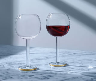 LSA International 'Luca' wine goblet, set of two GOLD LSAI21LUC847GOL