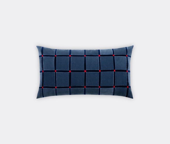 Christina Lundsteen 'Athena' cushion, silverblue, dark blue and tomato MULTICOLOUR CHLU25ATH217MUL