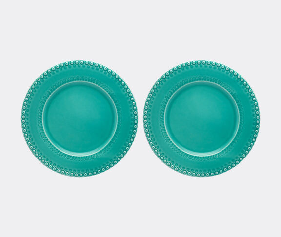 Bordallo Pinheiro ‘Fantasia’ charger plate, set of two, acqua green undefined ${masterID}