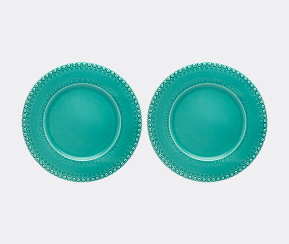 Bordallo Pinheiro ‘Fantasia’ charger plate, set of two, acqua green Turquoise BOPI23FAN628LGR