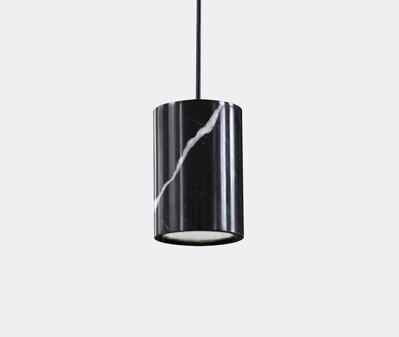 Case Furniture 'Solid Pendant' light, cylinder, Nero Marquina marble