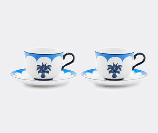 Aquazzura Casa 'Jaipur' teacup and saucer, set of two, blue BLUE AQUA23JAI354BLU