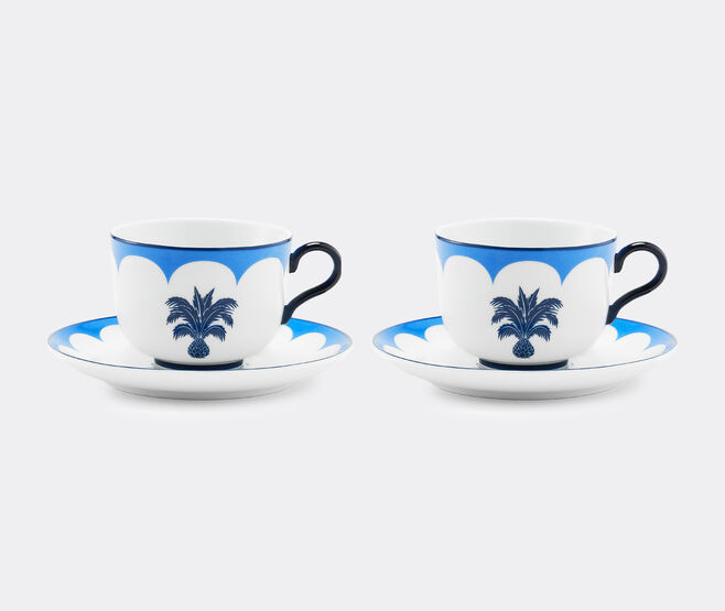 Aquazzura Casa 'Jaipur' teacup and saucer, set of two, blue BLUE AQUA23JAI354BLU
