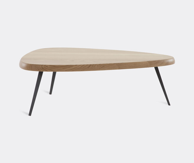 Cassina 'Mexique' low table, natural oak BLACK CASS21MEX633BEI