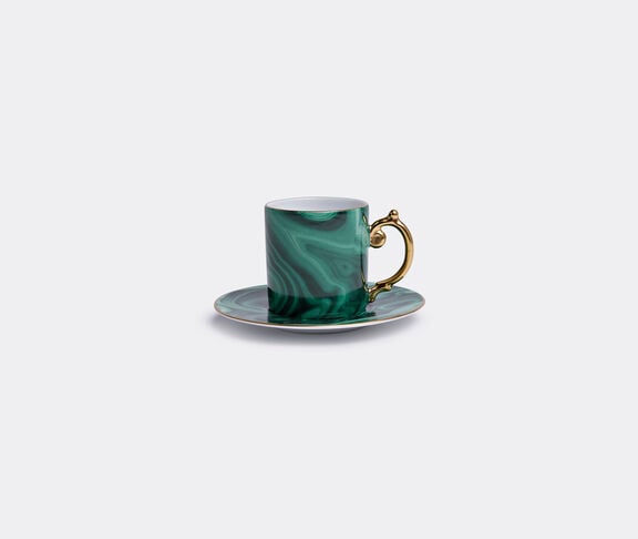 L'Objet 'Malachite' espresso cup and saucer Green, Gold ${masterID}