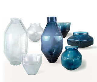 Vanessa Mitrani 'Trace' vase, round, duck blue BLUE VAMI26VAS335BLU