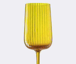 NasonMoretti 'Gigolo' white wine glass, rigadin yellow YELLOW NAMO22GIG093YEL