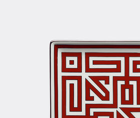 Ginori 1735 'Labirinto' vide poche squared plate, red RED RIGI20LAB118RED