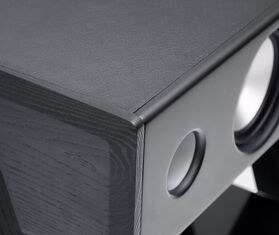 La Boite concept 'Cube' speaker, black and leather MULTICOLOUR BOIT25CUB268MUL