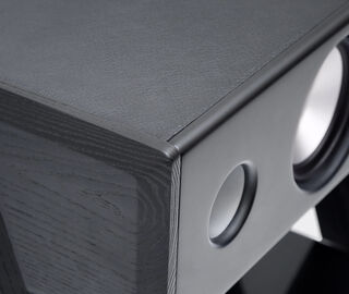 La Boite concept 'Cube' speaker, black and leather MULTICOLOUR BOIT25CUB268MUL