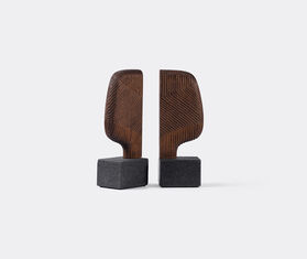 Zanat 'Moai' bookend, walnut oil IVORY ZANA26MOA633BRW