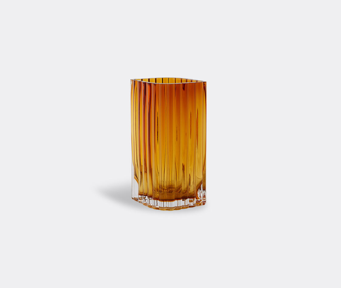 Aytm Folium Glass Vase In Amber