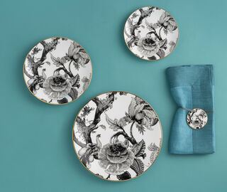 Simone Guidarelli Home 'Secret Garden' coaster, set of two, black and white MULTICOLOUR SIMO26SOU853MUL
