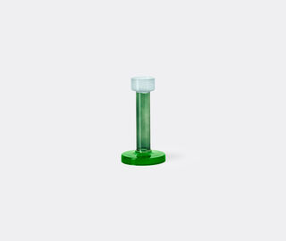 &amp;k Amsterdam 'Bole' candleholder, medium, blue and green MULTICOLOUR AMST25BOL033MUL