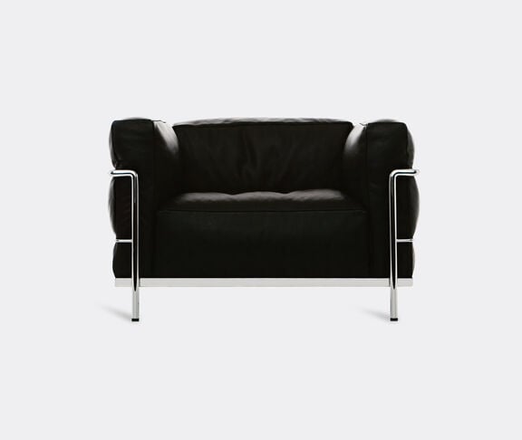 Cassina Padded Armchair In Leather (Upholstery Cod. 13Y414) - Lc3 Black ${masterID} 2