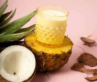 KLIMCHI 'Hobnail' candle, Pi&ntilde;a Colada, citrine MULTICOLOUR KLIM25PIN036YEL