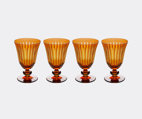 L'Objet 'Prism' wine glass, set of four, amber AMBER LOBJ24PRI068AMB