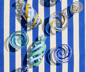 Lisa Corti 'Pervinch' bottle, light blue and green MULTICOLOUR LICO26BOT370LIL