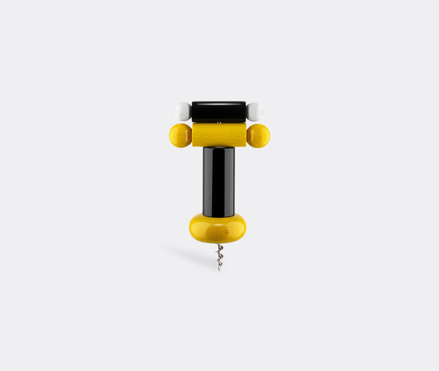 Alessi '100 Values Collection' corkscrew, black black,white,yellow ALES21COR447MUL