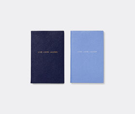 Smythson 'Live Love Laugh' note book, Nile blue BLUE SMYT19LIV680BLU