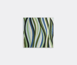 L'Objet 'Linen Sateen Landscape' napkins, set of four, blue and green BLUE LOBJ23LIN320GRN