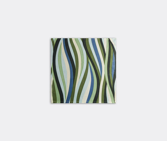 L'Objet 'Linen Sateen Waves' napkins, set of four, blue and green  LOBJ23LIN320GRN