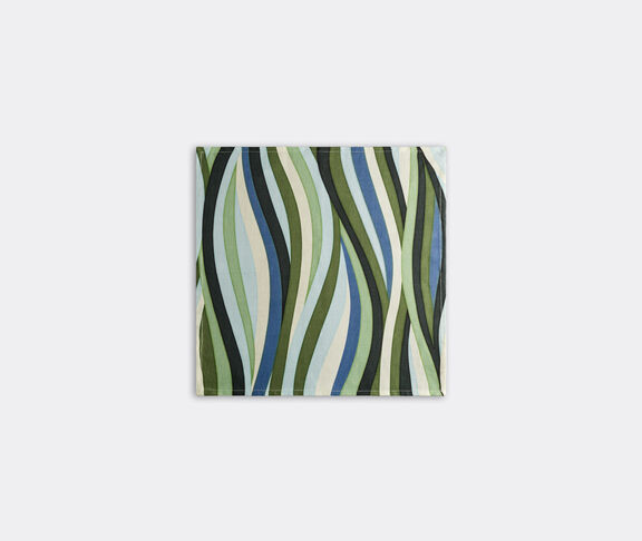 L'Objet 'Linen Sateen Waves' napkins, set of four, blue and green undefined ${masterID}