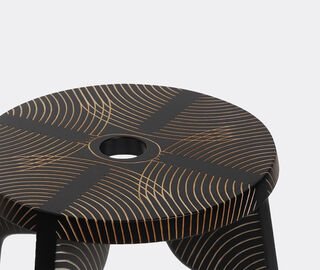 Zanat 'Tattoo Peacock' stool BLACK ZANA20TAT749BLK
