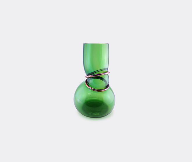 Vanessa Mitrani 'Double Ring' vase, green GREEN VAMI22DOU368GRN