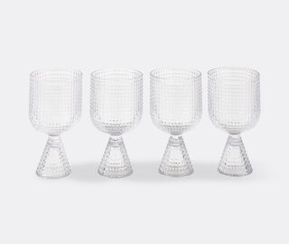 POLSPOTTEN 'Rooftop' wine glass, set of four, clear TRANSPARENT POLS25WIN280TRA