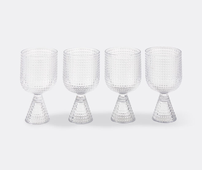 POLSPOTTEN 'Rooftop' wine glass, set of four, clear TRANSPARENT POLS25WIN280TRA