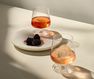 Nude 'Splash' lowball glasses, set of two, clear TRANSPARENT NUDE26SPL268TRA