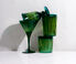 L'Objet 'Prism' cocktail glass, set of four, green Green LOBJ24PRI129GRN