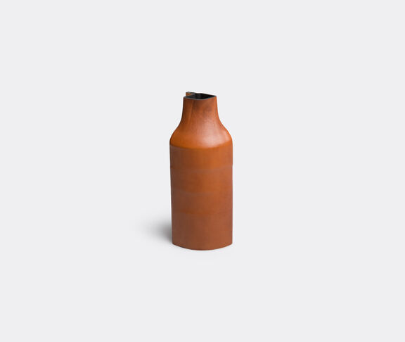 Simon Hasan Boiled' leather bottle, tall Brown ${masterID}