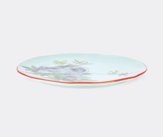 Pierre-Louis Mascia Floral round tray, light blue LIGHT BLUE PLMA26TRA748LBL