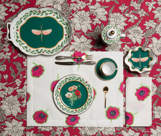 La DoubleJ 'Posie' dessert plates, set of two GREEN LADJ19POS831GRN
