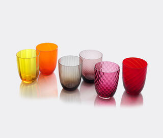 NasonMoretti 'Idra' water glass, set of six, yellow YELLOW NAMO20WAT139YEL