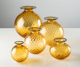 Venini &#39;Monofiore&#39; rounded bottle, L, yellow AMBER VENI20MON945YEL