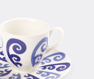 THEMIS Z 'Athenee Peacock' tea cup and saucer, blue BLUE THEM24ATH259BLU