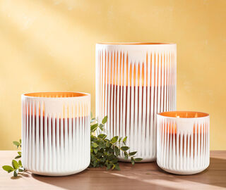 ONNO Collection 'Akosua White' candle, Sunset scent, small WHITE ONNO23CAN656WHI