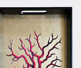 Les-Ottomans 'Coral' lacquered tray, multicolor MULTICOLOUR OTTO25LAC329BEI
