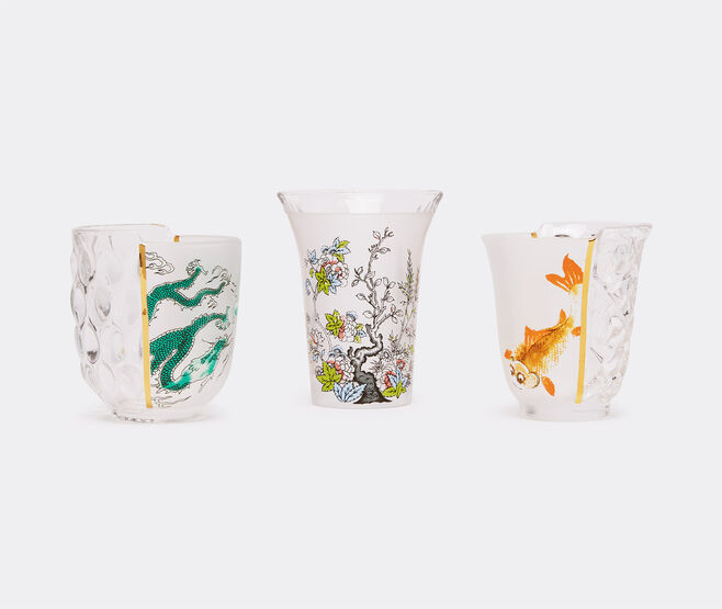 Seletti 'Hybrid Aglaura' glass, set of three MULTICOLOUR SELE21HYB343MUL