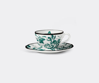 Gucci 'Herbarium' demitasse cup with saucer, set of two, green MULTICOLOUR GUCC18HER612GRN