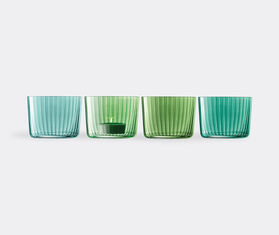 LSA International &#39;Gems&#39; tealight holder, set of four, jade GREEN LSAI21GEM307MUL