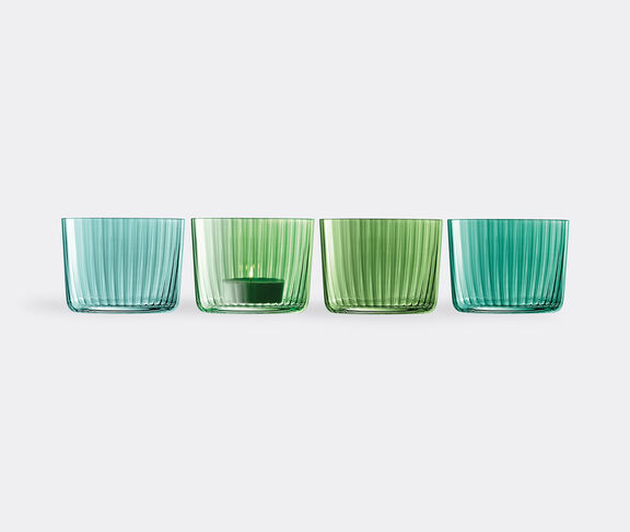 LSA International 'Gems' tealight holder, set of four, jade GREEN LSAI21GEM307MUL