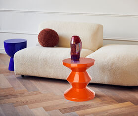 POLSPOTTEN 'Zig Zag' stool, orange ORANGE POLS22ZIG078ORA