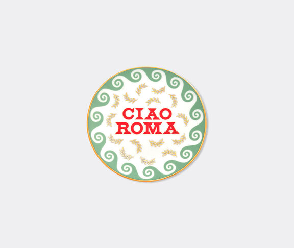 Bitossi Home 'Ciao Roma' plate, red, green and gold undefined ${masterID}