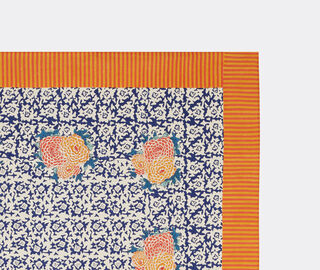 Lisa Corti 'Arabesque Corolla' tablecloth, blue and orange MULTICOLOUR LICO23TAB377MUL